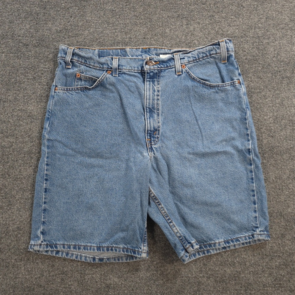 Vintage Levis Shorts Mens 38 Blue 550 Relaxed Fit Orange Tab Jean Jorts 90s
